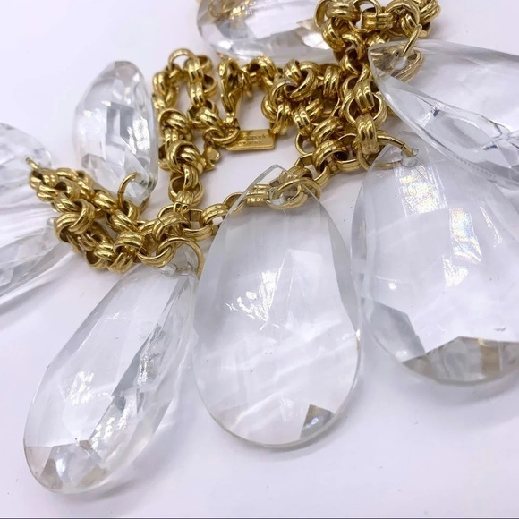 Kate Spade Cascade Clear Faceted Teardrop Necklace - Picture 3 of 4